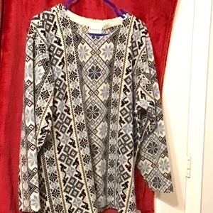 Sweater blue and white size 1X